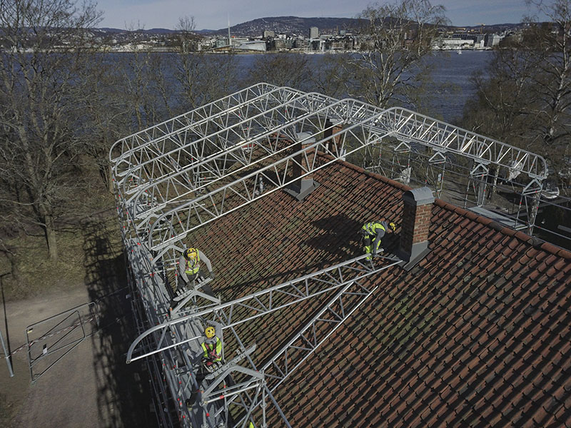 tak over tak stillas leie oslo hovedoya lavetthuset topp still