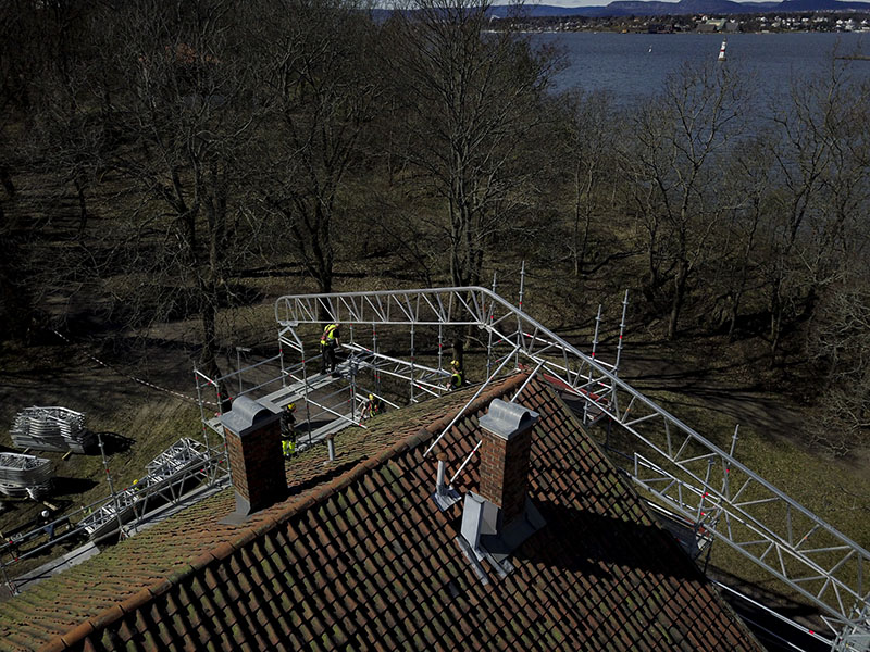 tak over tak stillas leie oslo hovedoya lavetthuset topp still